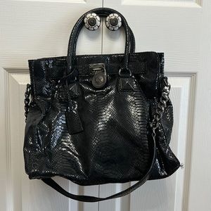 Michael Kors python embossed tote 14 x 16